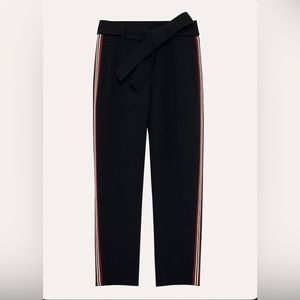 Wilfred Aritzia Jallade pants black with red trim size 12